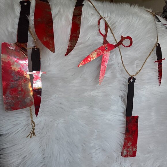 Halloween 2 Pumpkin Light Up 2 Cat Pillowcases Bloody Garland Soap Dispenser - Picture 10 of 16